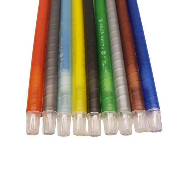 Vintage Sanrio Hello Kitty Twist Up Crayon Set Year 2000 1976 Hello Kitty Pencil - Picture 6 of 15